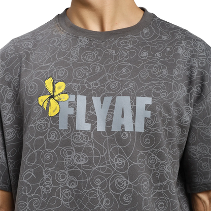 Soul Art Printed Grey T-Shirt FLYAF