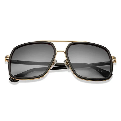 Calvin Klein Gold Full Rim Square Sunglasses