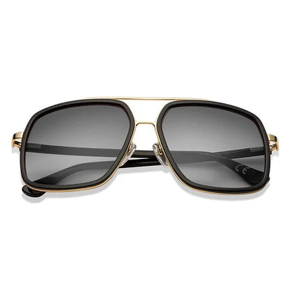 Calvin Klein Gold Full Rim Square Sunglasses