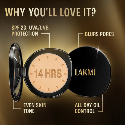 Lakme Ultimate Glam Compact Powder - Golden Medium 03