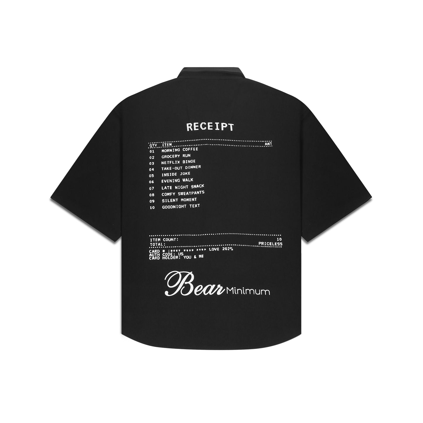 Men's Free Kisses Printed Black Shirt