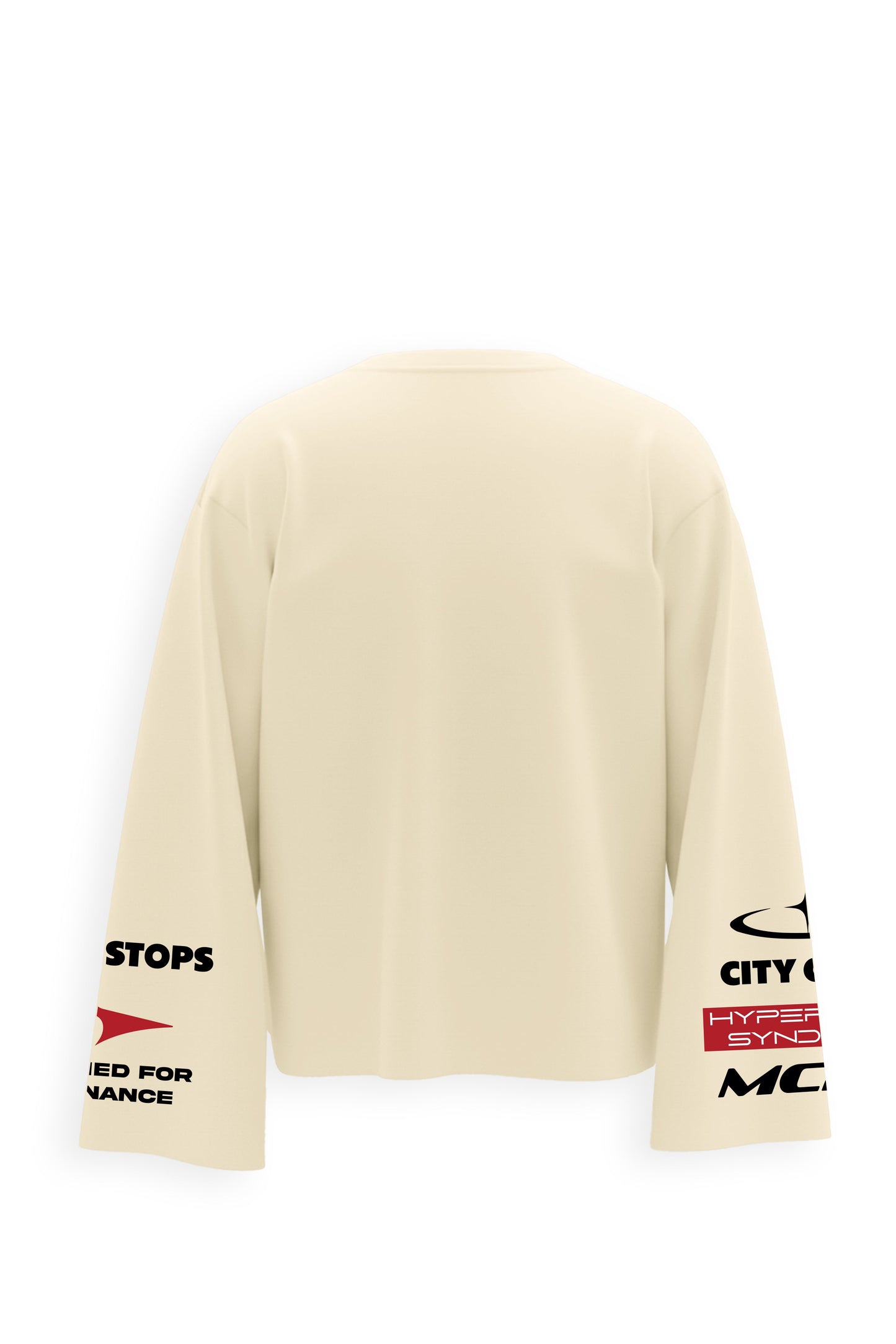 Crossline Printed Oversized White Sweatshirt Main Character