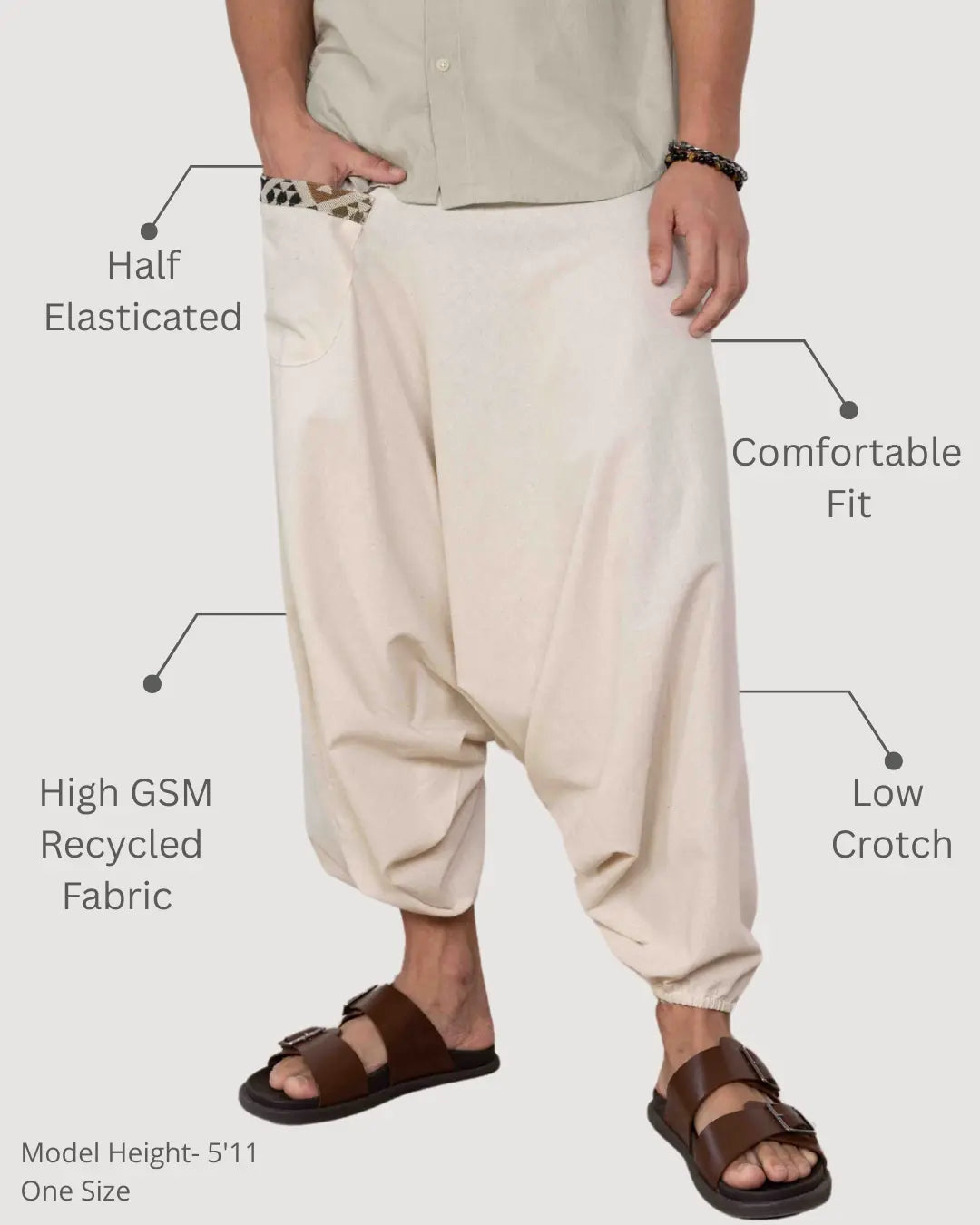 Aladdin Low Crotch Harem Pants House of Pure Eco