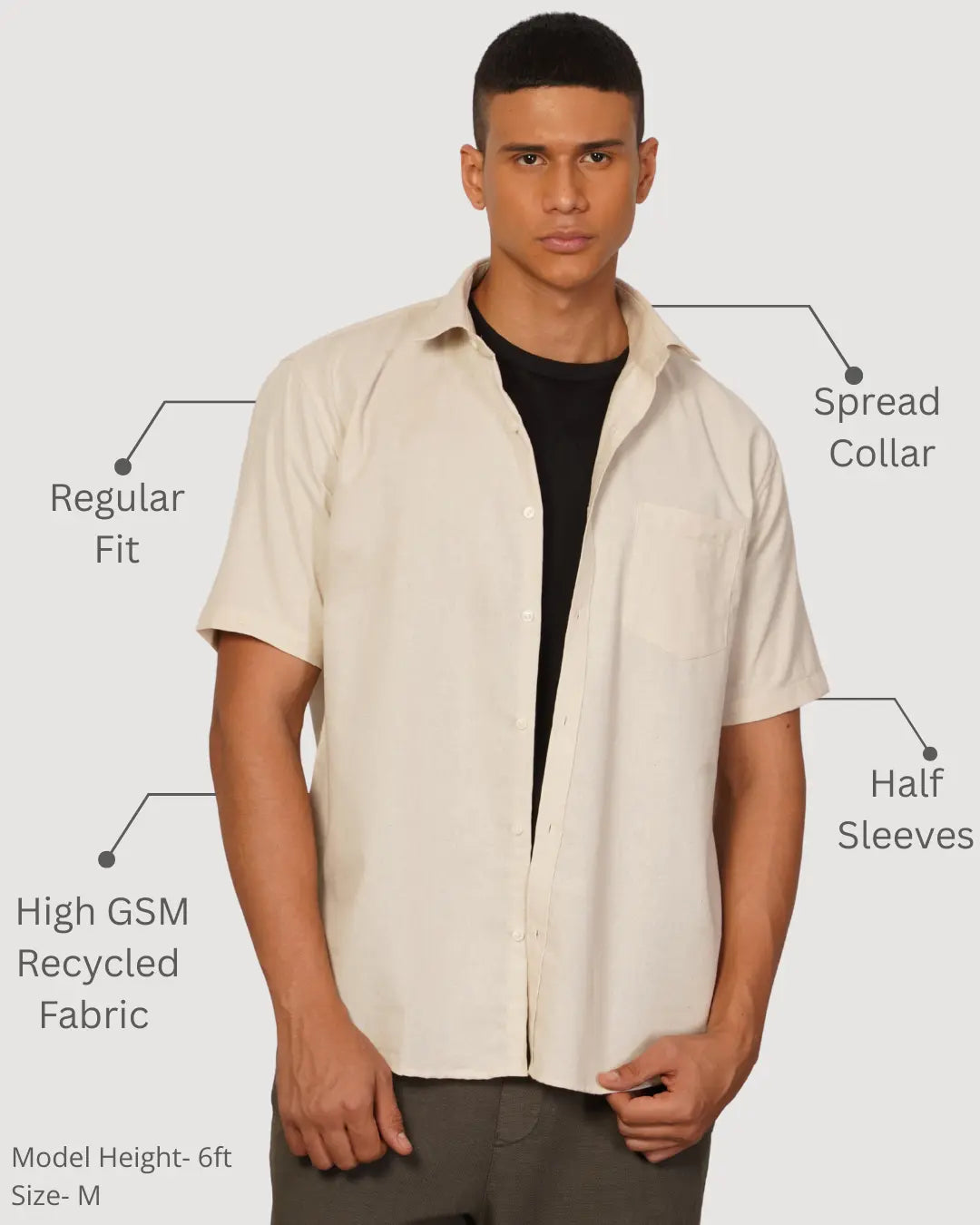 Half Sleeves Shirt House of Pure Eco