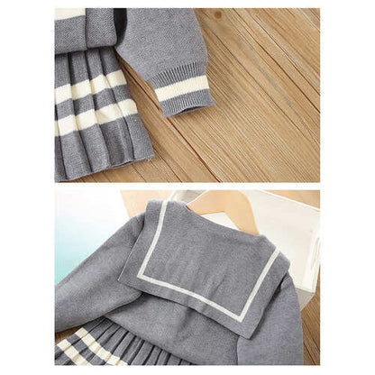 Grey Crest 2 pcs, Skirt and Top Winterwear for Girls