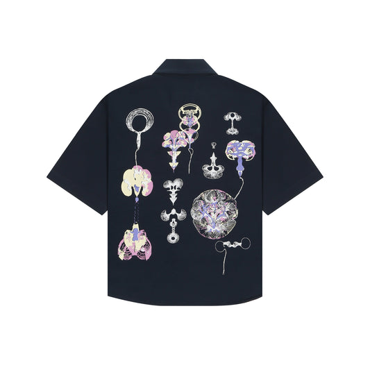 Men's Psyche Surge Printed Midnight Blue Shirt
