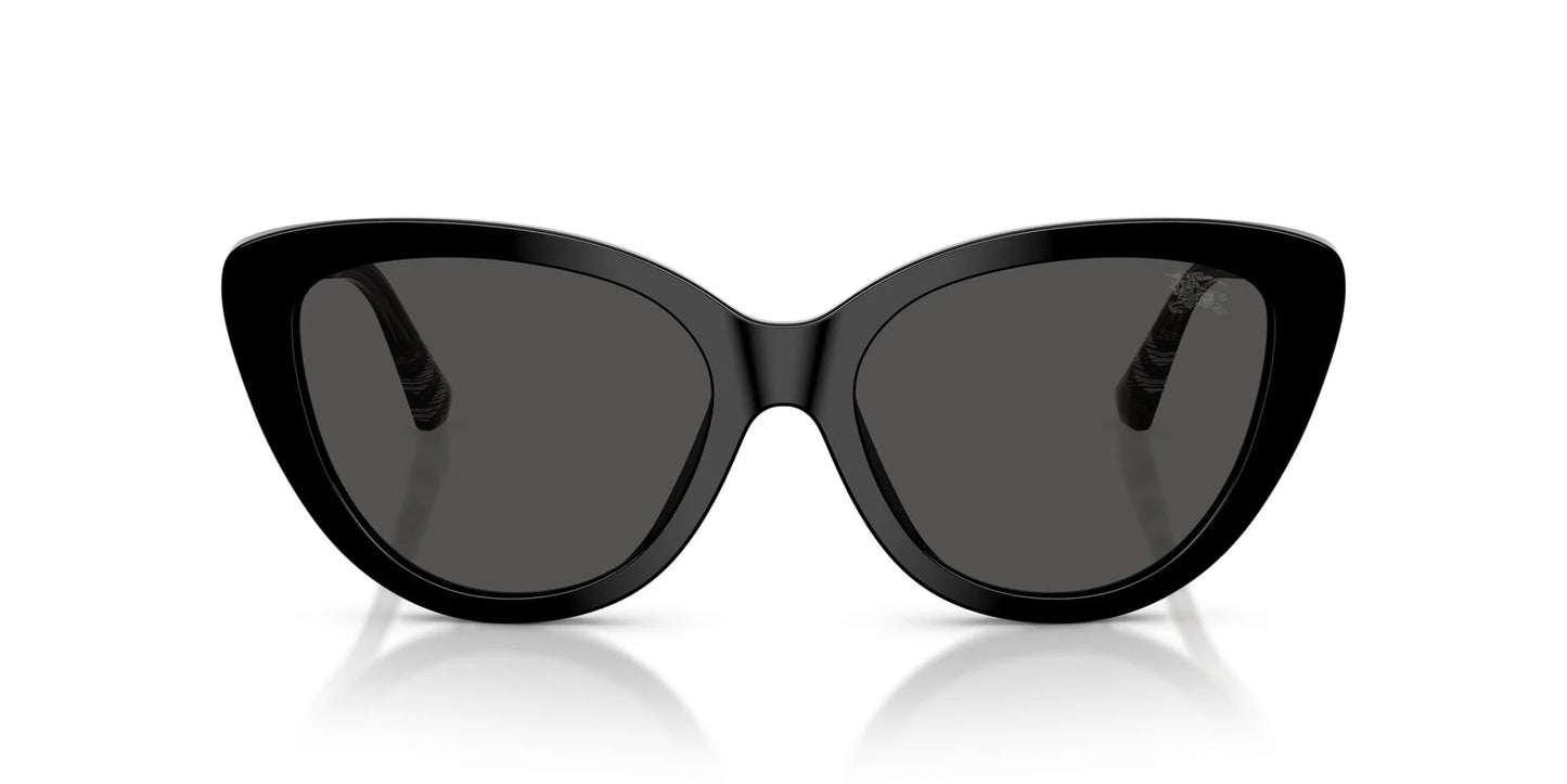 Burberry Female Sunglasses Protective Plastic Cat eye Black With Dark Grey Standard Lenses