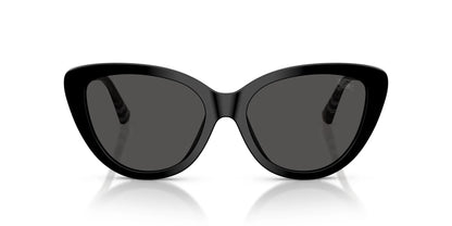 Burberry Female Sunglasses Protective Plastic Cat eye Black With Dark Grey Standard Lenses