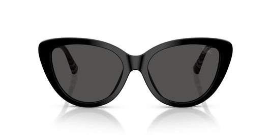 Burberry Female Sunglasses Protective Plastic Cat eye Black With Dark Grey Standard Lenses