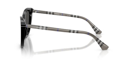 Burberry Female Sunglasses Protective Plastic Cat eye Black With Dark Grey Standard Lenses