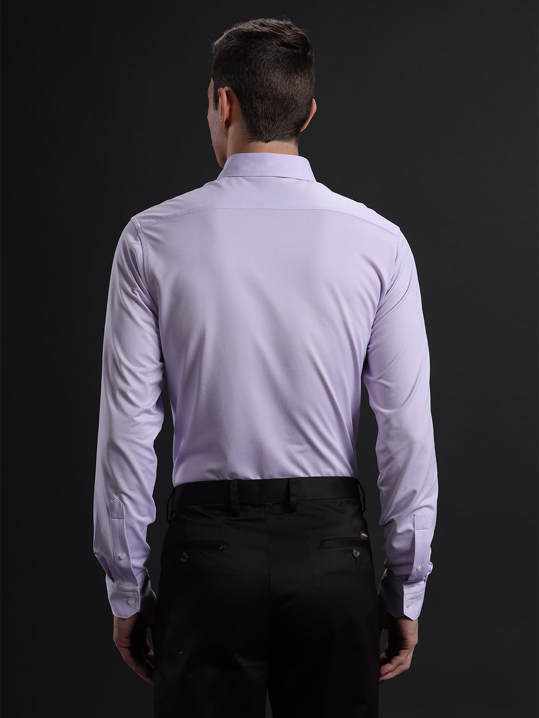 Aldeno Mens Regular Fit Plain Lavender Casual Cotton Blend Shirt (KIARA)