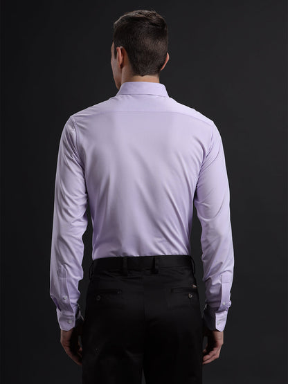 Aldeno Mens Regular Fit Plain Lavender Casual Cotton Blend Shirt (KIARA)