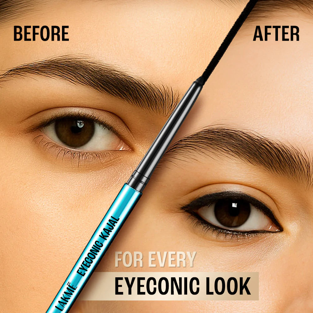 Lakme 9 To 5 Eyeconic Kajal Twin Pack - Deep Black