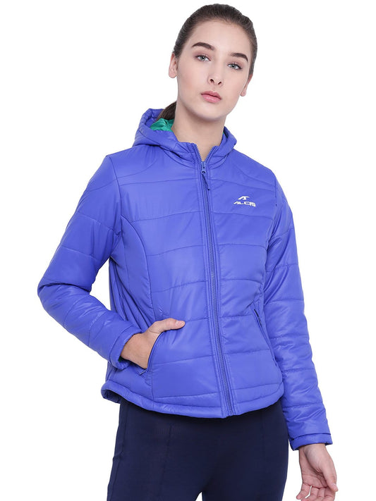 Women Blue Solid Jacket 244WJK093-S