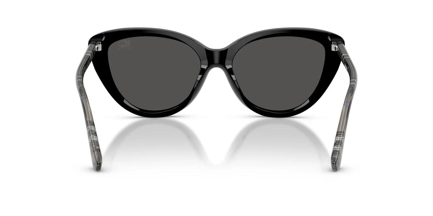 Burberry Female Sunglasses Protective Plastic Cat eye Black With Dark Grey Standard Lenses