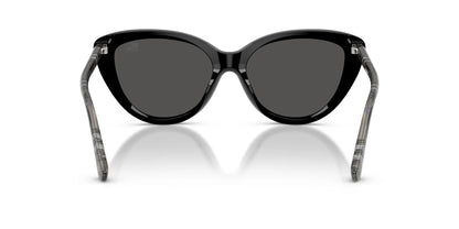 Burberry Female Sunglasses Protective Plastic Cat eye Black With Dark Grey Standard Lenses