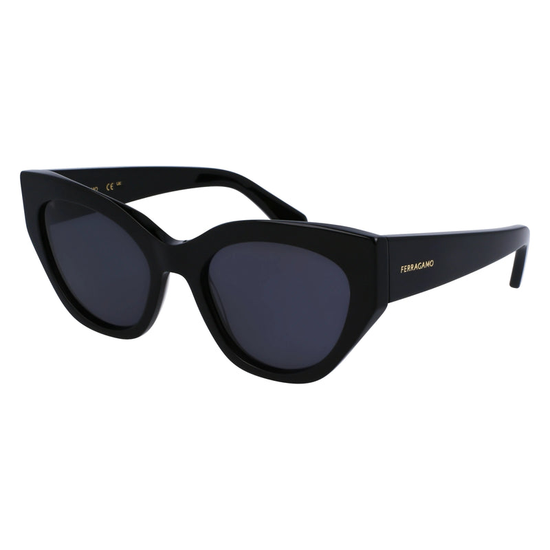 Salvatore Ferragamo Black on Dark Grey lenses Woman Sunglasses
