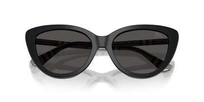 Burberry Female Sunglasses Protective Plastic Cat eye Black With Dark Grey Standard Lenses