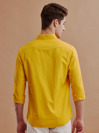 Aldeno Men Oxford Yellow Casual Shirt (GOLDY)