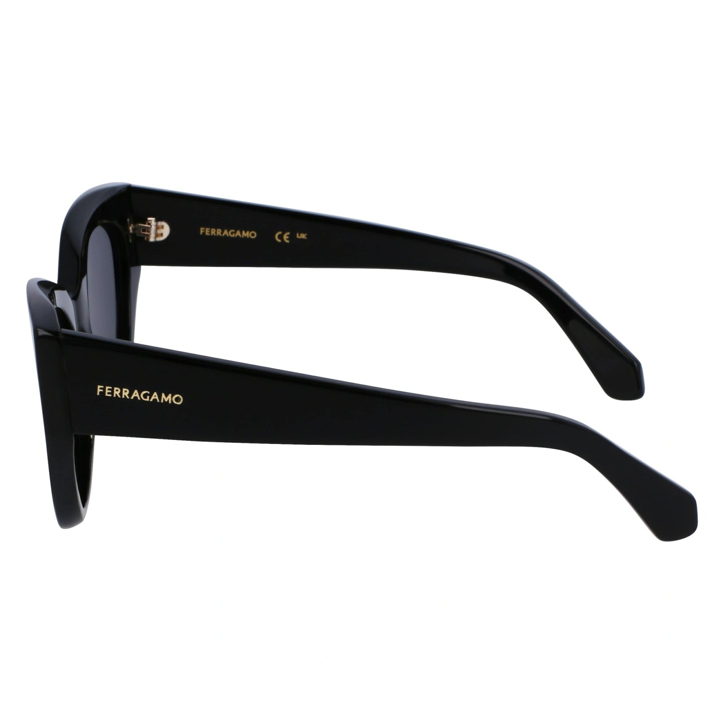 Salvatore Ferragamo Black on Dark Grey lenses Woman Sunglasses