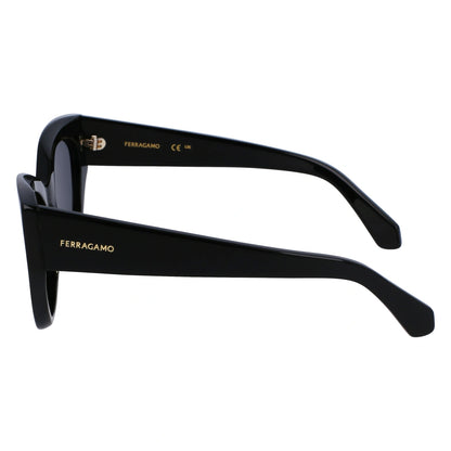 Salvatore Ferragamo Black on Dark Grey lenses Woman Sunglasses