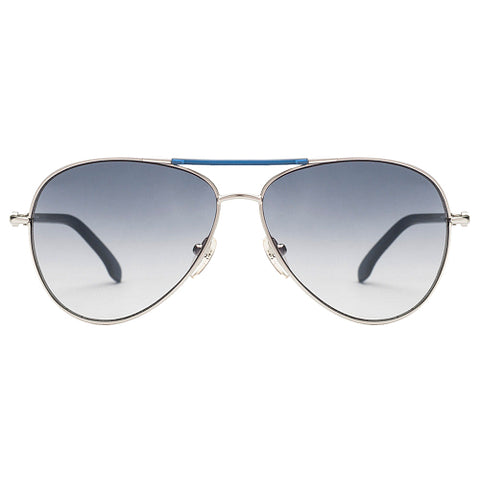 Calvin Klein Silver Full Rim Aviator with Blue Lens and accents