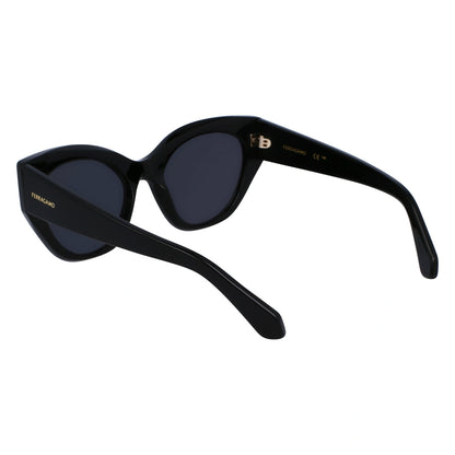 Salvatore Ferragamo Black on Dark Grey lenses Woman Sunglasses