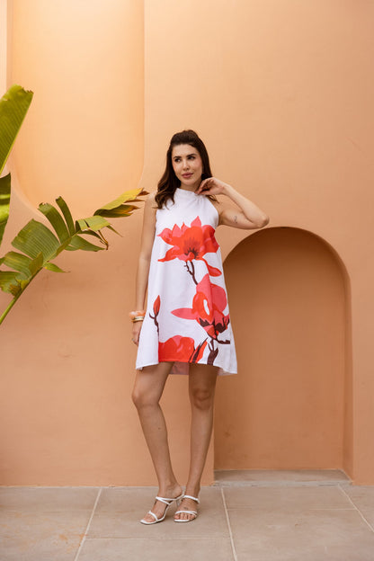Farfalle Halter Neck Dress