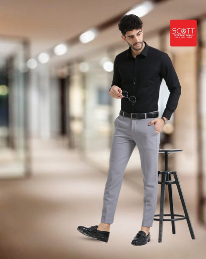 Solid Full Sleeves Wrinkle Free Mens Shirts