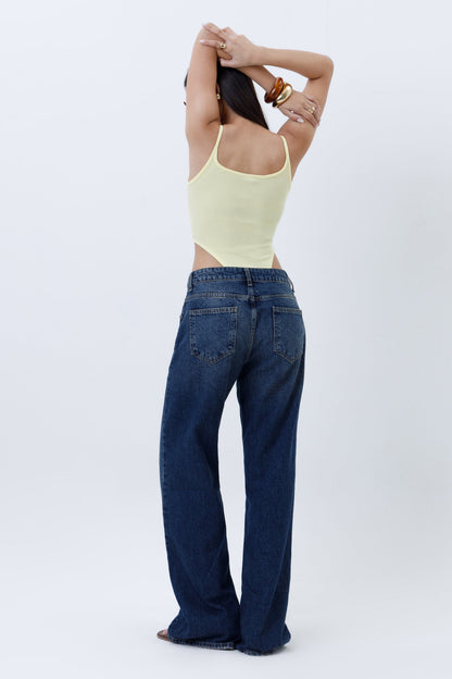Ribbed High Cut Bodysuit