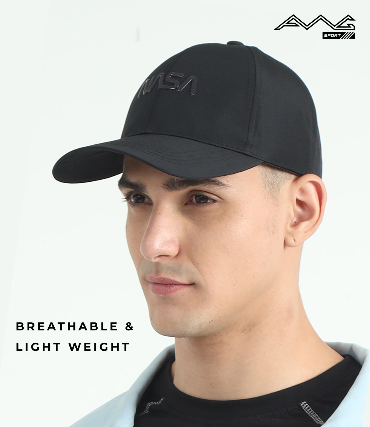 Unisex Polyester Cap Nasa 3D Logo Encrypted Caps With Adjustable Strap