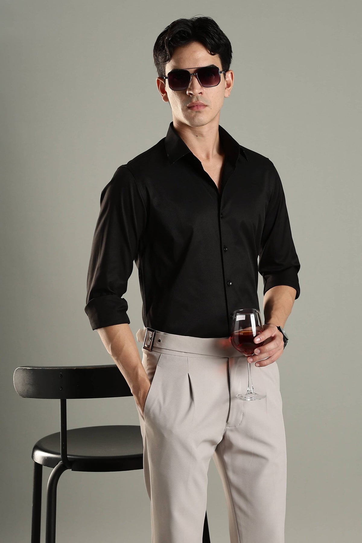 Active Casual Shirt - Party Black