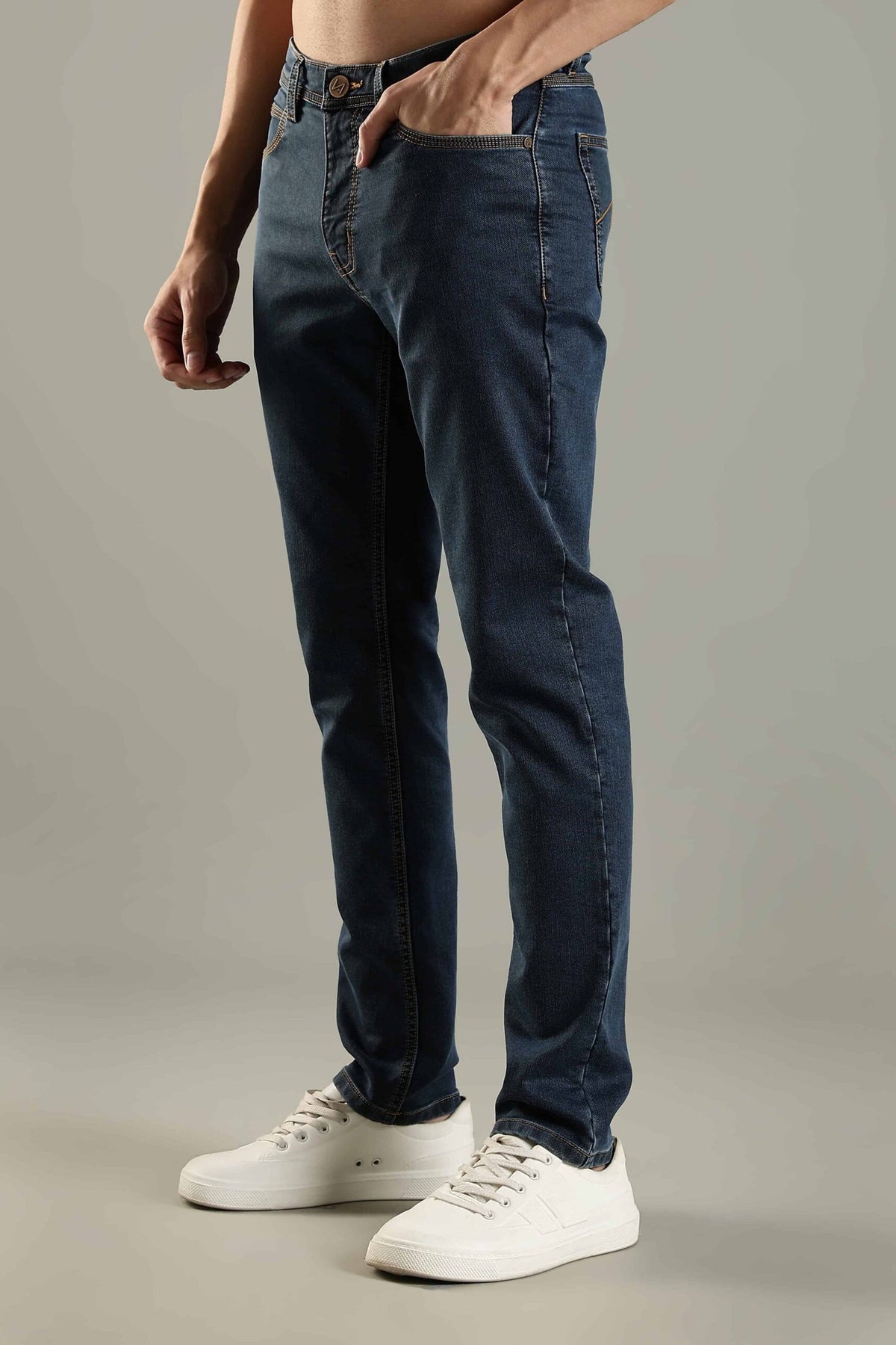 Earthy Denim Pant - Dirty Blue