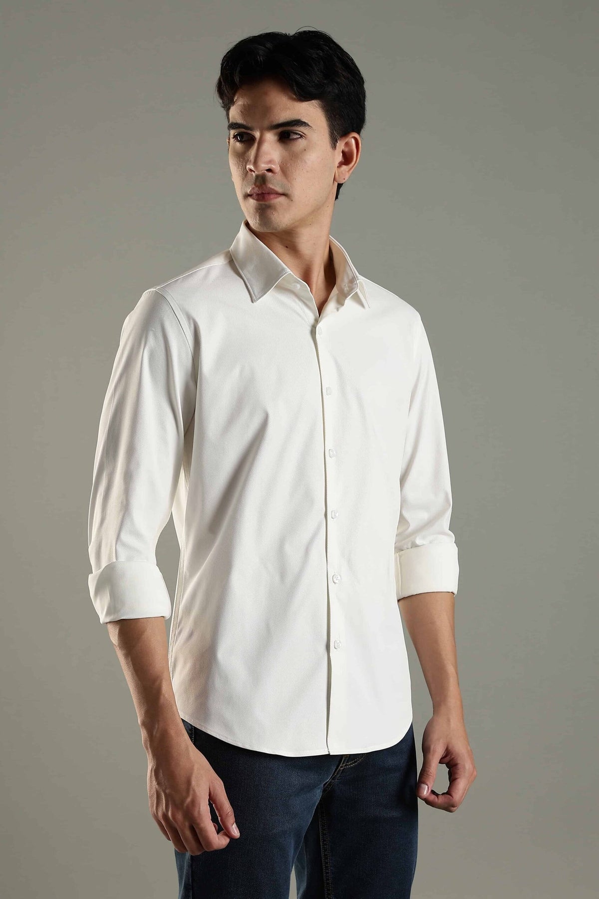 Active Casual Shirt - Pearl White