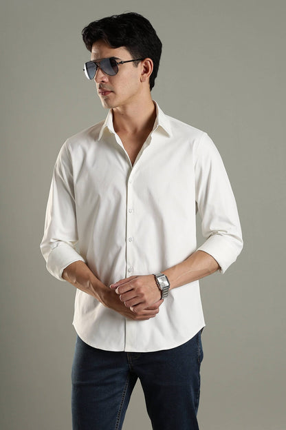 Active Casual Shirt - Pearl White