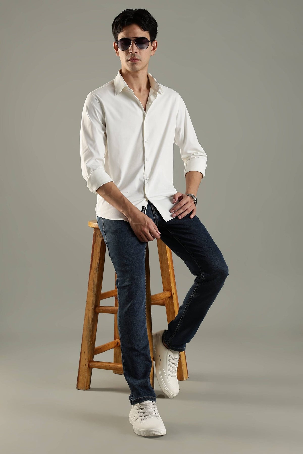 Active Casual Shirt - Pearl White