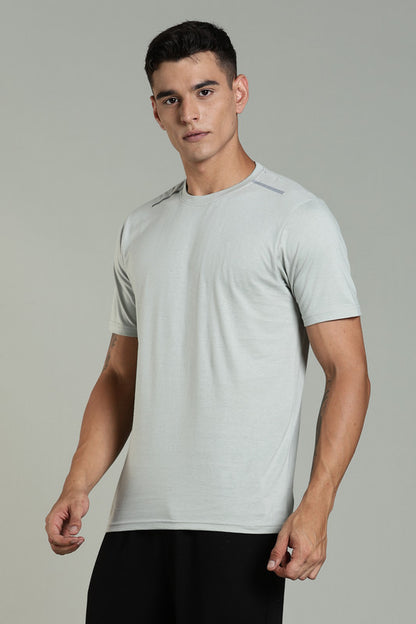 Funny Tales Light Grey Athleisure T-shirt for Men