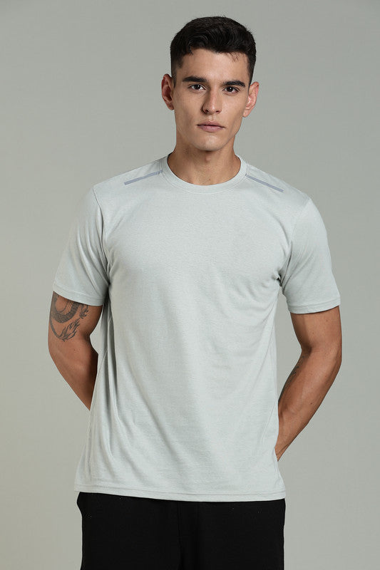 Funny Tales Light Grey Athleisure T-shirt for Men