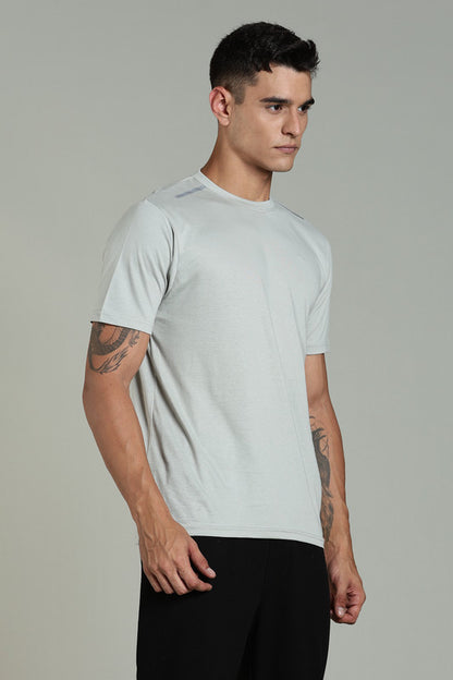 Funny Tales Light Grey Athleisure T-shirt for Men
