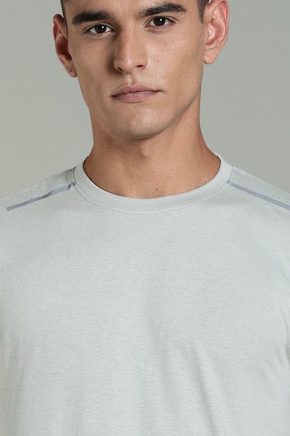 Funny Tales Light Grey Athleisure T-shirt for Men