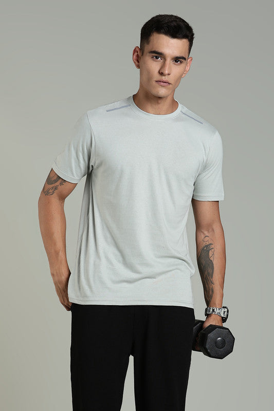 Funny Tales Light Grey Athleisure T-shirt for Men