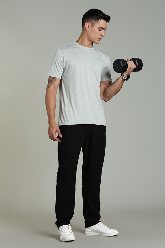 Funny Tales Light Grey Athleisure T-shirt for Men
