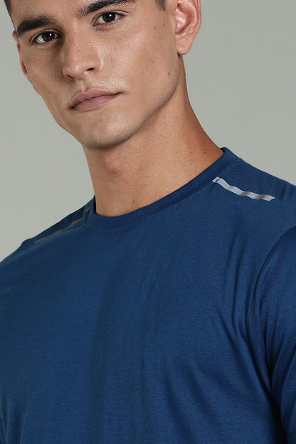 Funny Tales Navy Blue Athleisure T-shirt for Men
