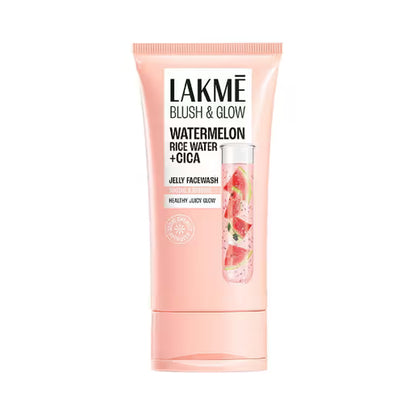 Lakme Blush & Glow Watermelon Rice Water + Cica Jelly Facewash