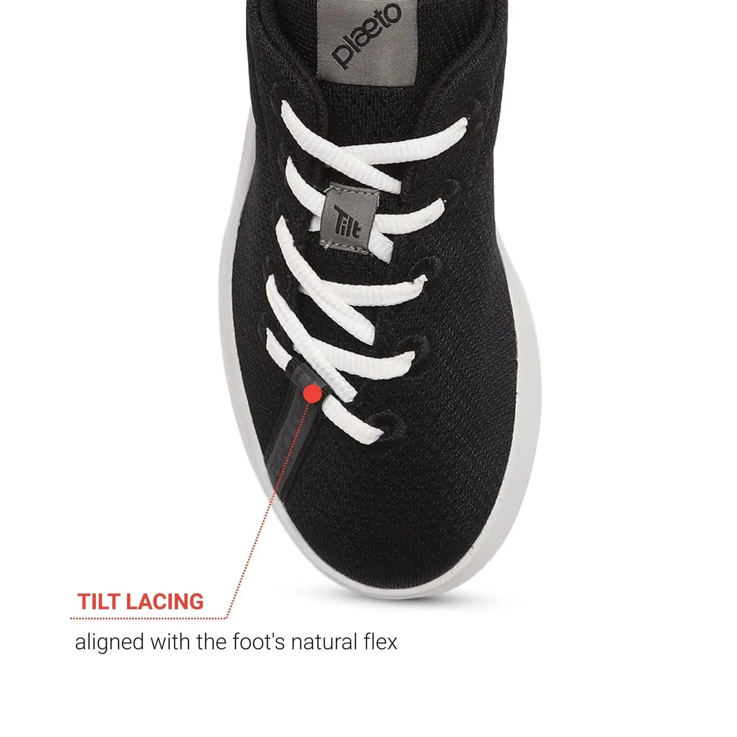 Women’s Aura Black Casual Shoes Plaeto