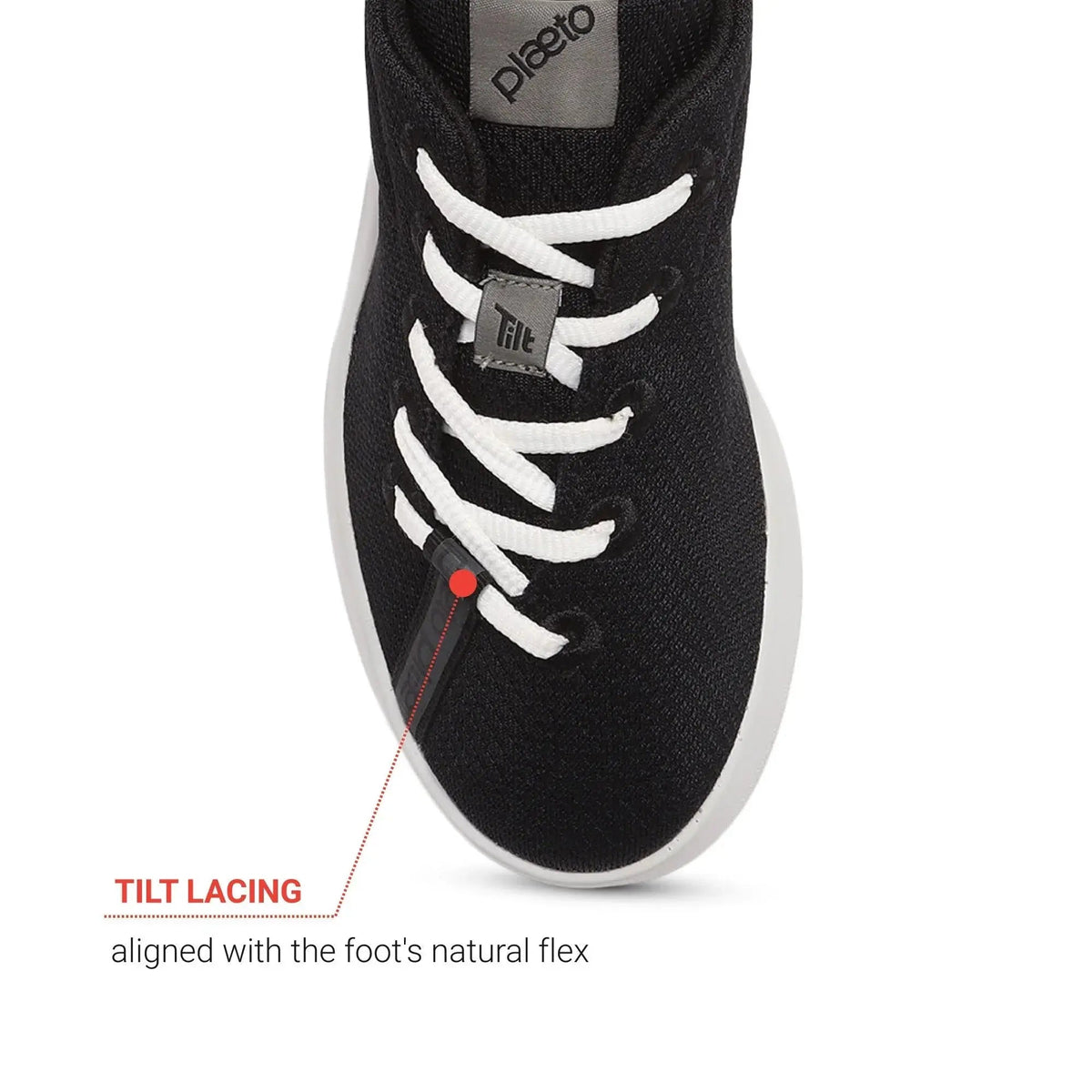Women’s Aura Black Casual Shoes Plaeto
