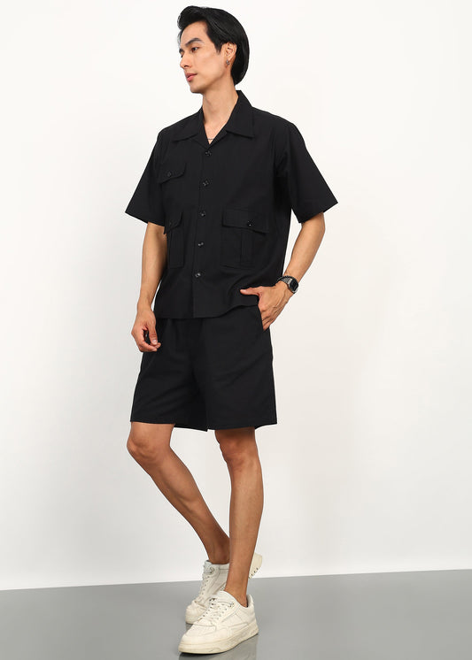 FABMADE Black Utility Co-Ord Set for Men