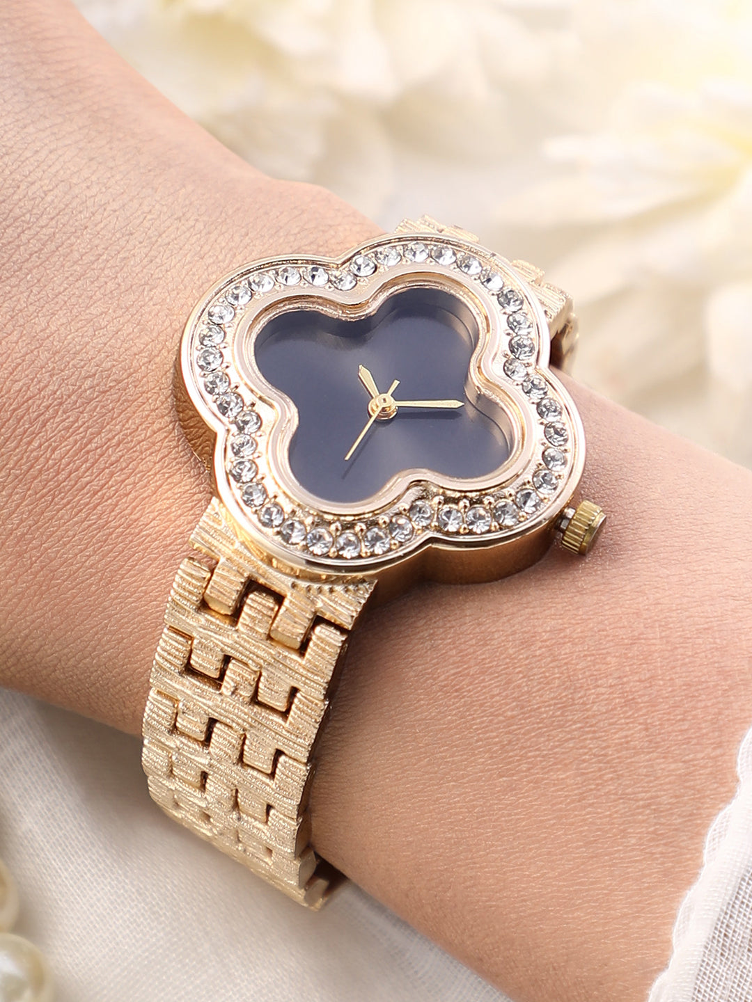 Embellished Clove Watch - Gold