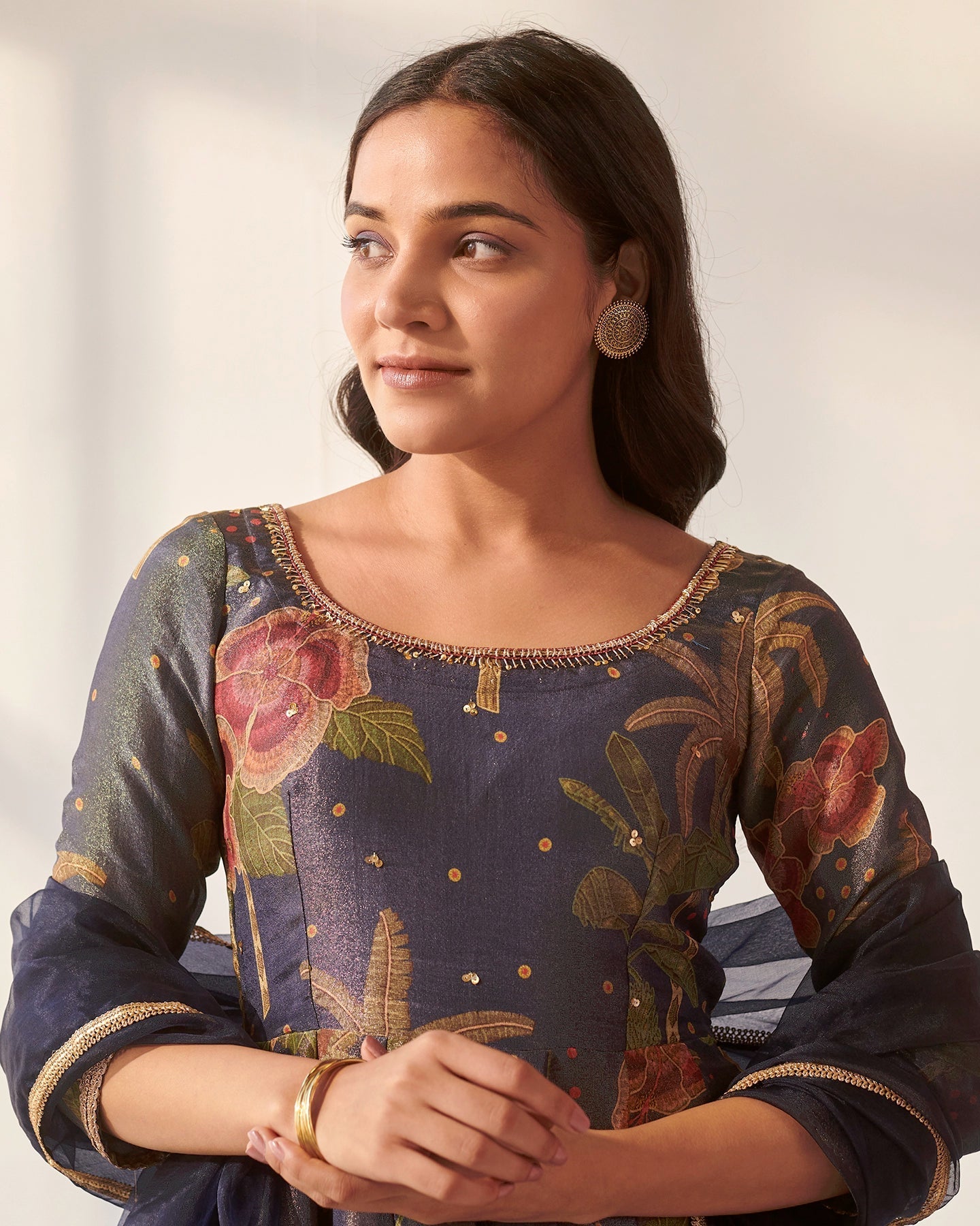 Blue Mythical Bloom Suit Set