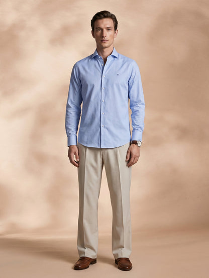 Regular Fit Cotton Blue Formal Shirt for Men (GRACE)